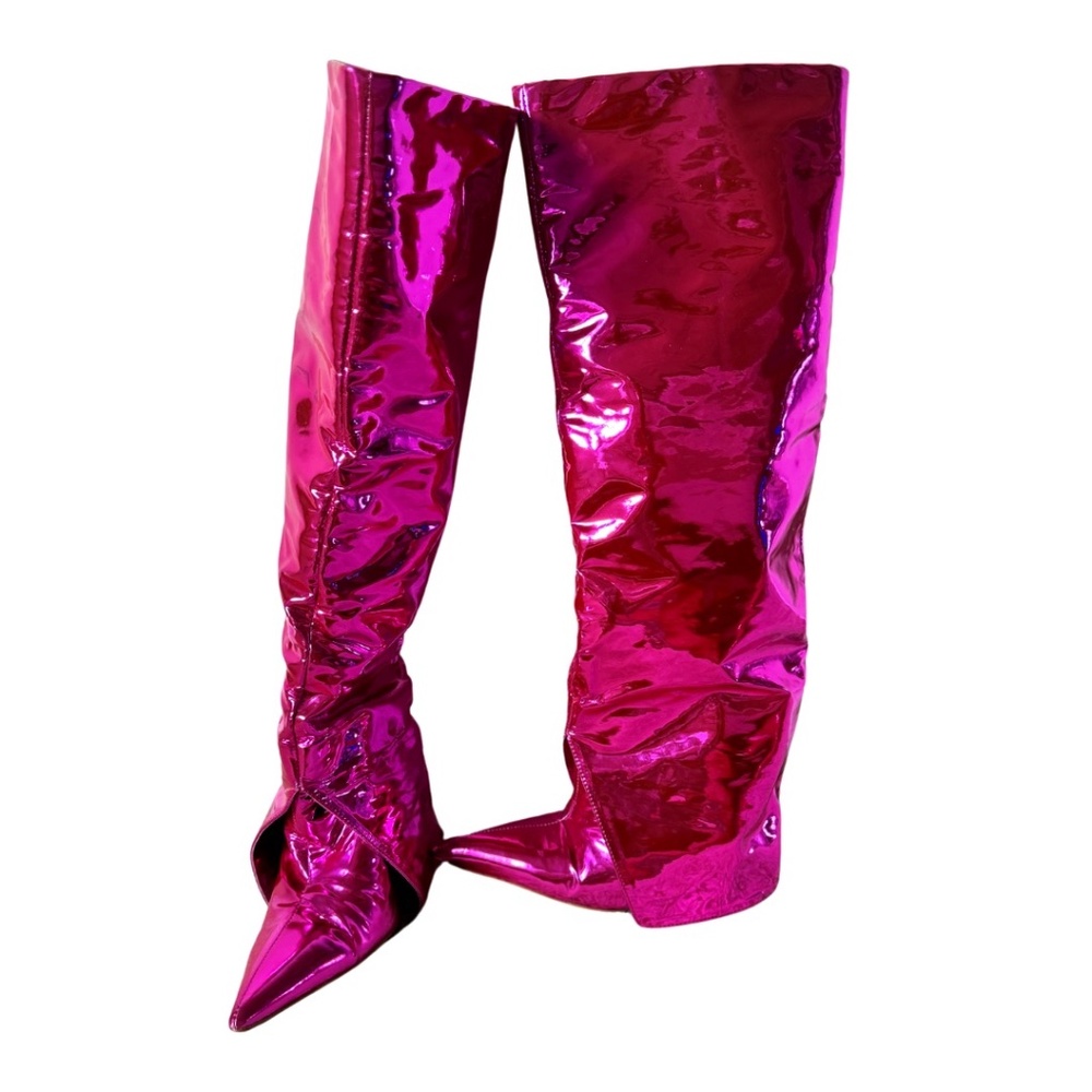 Hot Pink Knee Boots